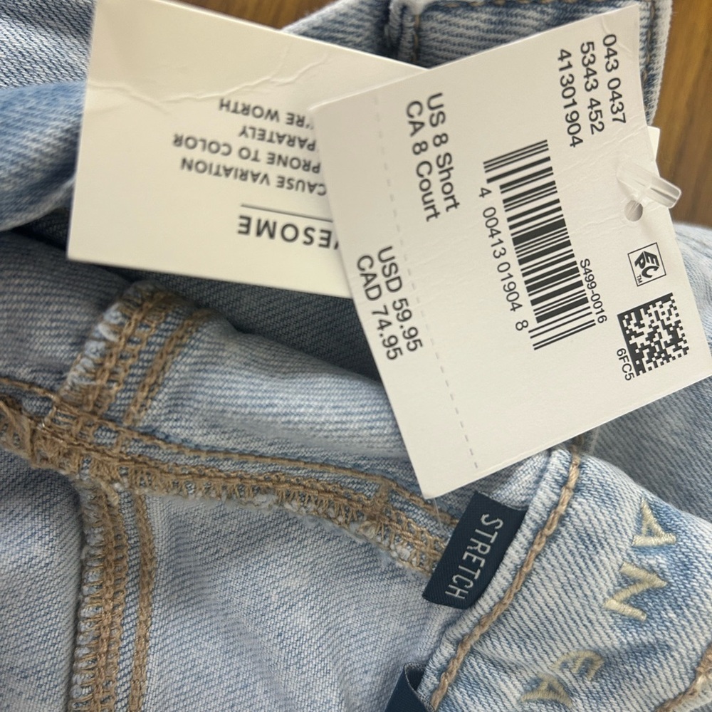 American Eagle Womens Jeans Super High Rise/Baggy Wide Leg size 8/29W NEW - Picture 7 of 7